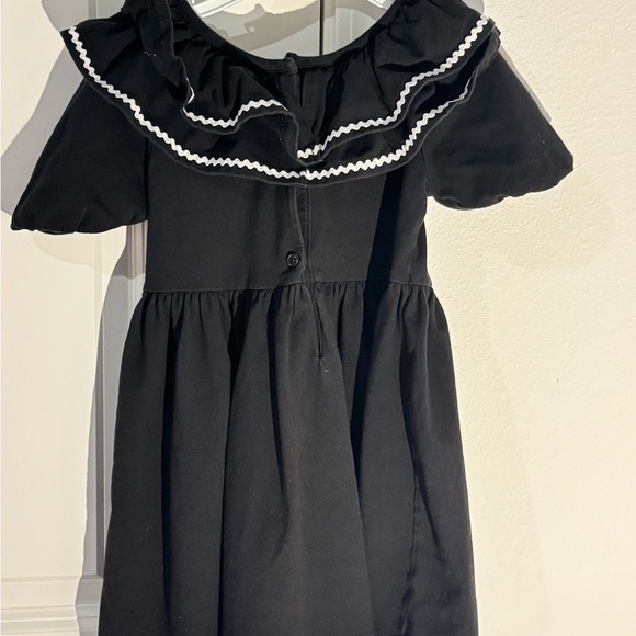Janie and Jack Black Dress with Ruffle Trim - Picture 2 of 9